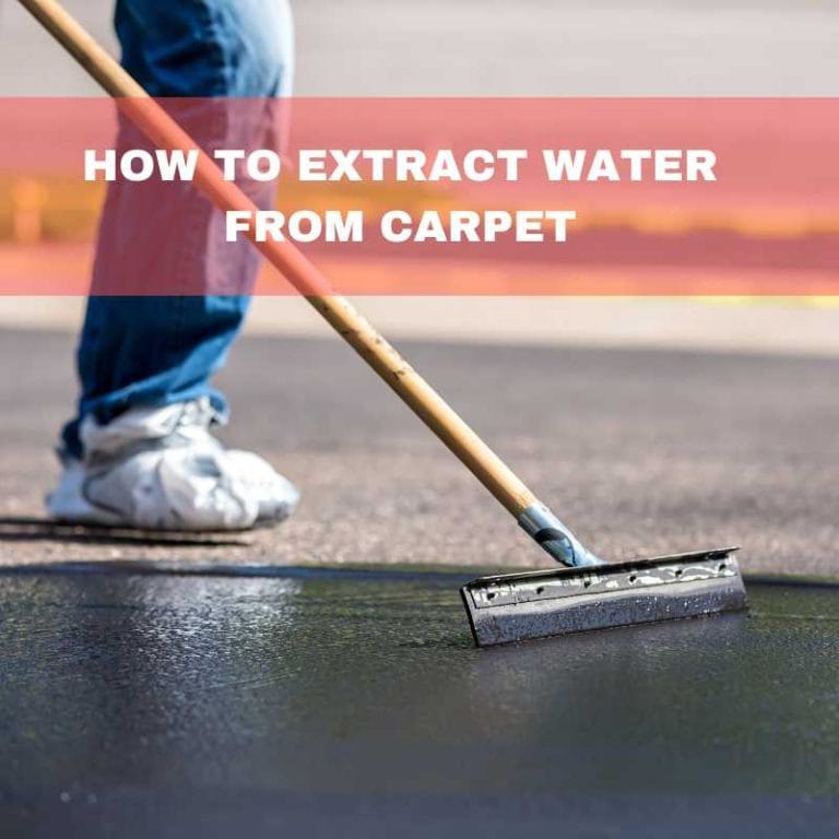 How to extract water from carpet